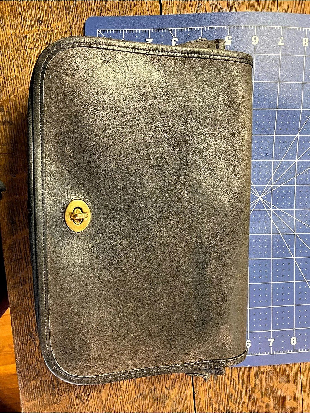 Coach Legacy Studio Flap Leather Crossbody Bag in Black / Vintage Coach City Bag